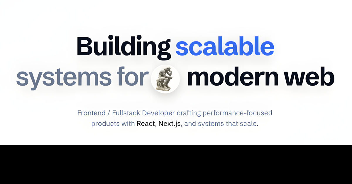Siddhartha Mishra | Frontend / Fullstack Developer